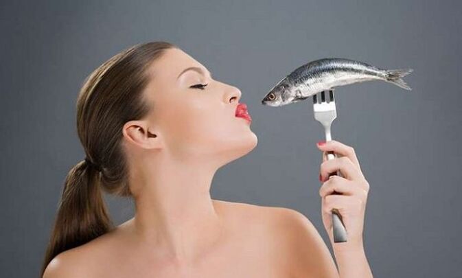 Raw fish eating